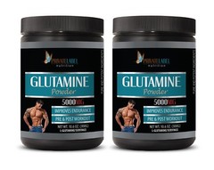 muscle builder – GLUTAMINE POWDER 5000mg – amino acid supplement – 2 Cans