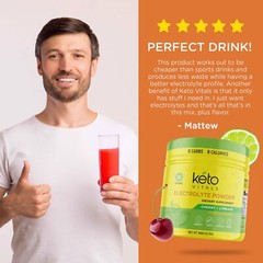 Keto Vitals Electrolyte Powder Cherry Limeade Energy Drink