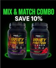 Force One Whey Protein 3lb – Combo 2 Flavors – Mix & Match – Zero Sugar