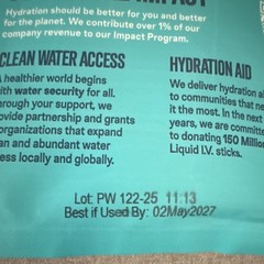 Liquid I.V. Hydration Multiplier Watermelon 16 Sticks Vegan Gluten Free 2027