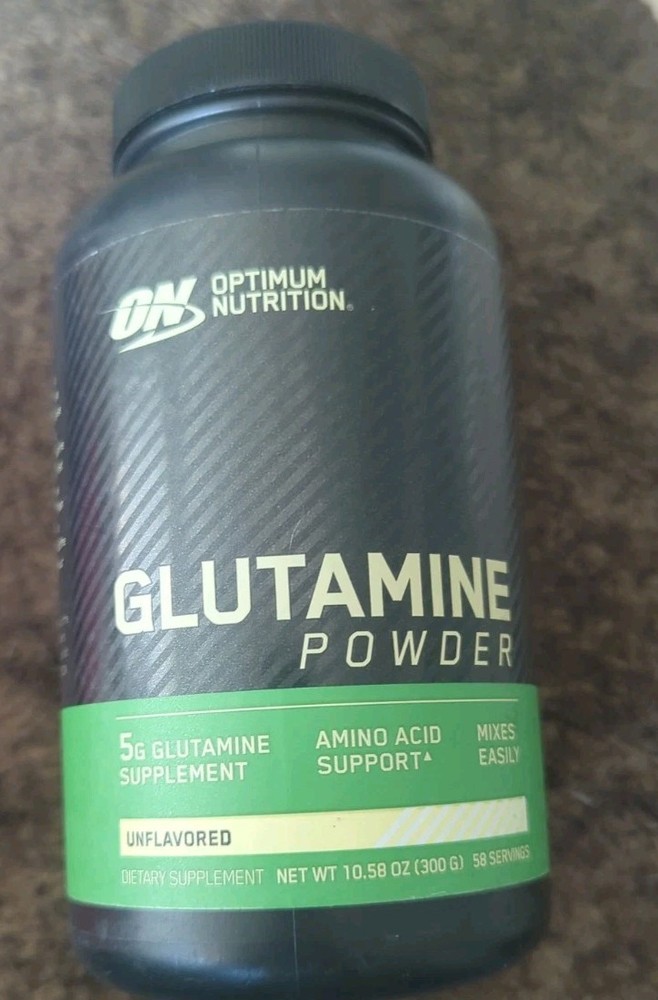 Optimum Nutrition Glutamine Powder Unflavored 10.58 oz 300 g Exp 05 12 2028