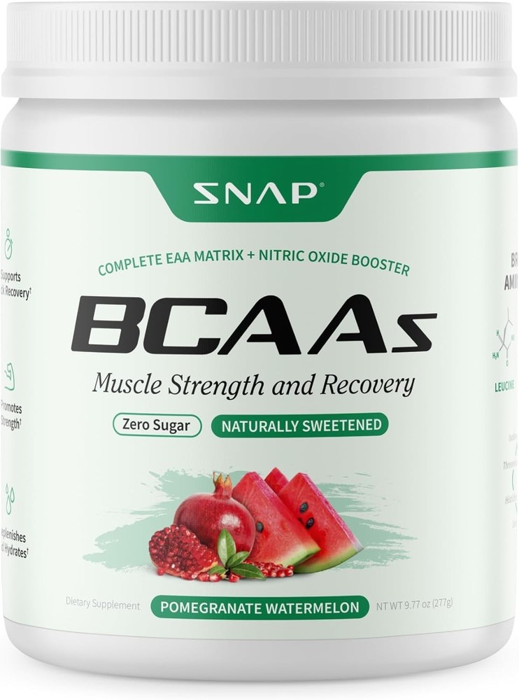 Snap Supplements BCAA Powder – 5g Vegan Branched Chain Amino Acids (2:1:1 Leucin