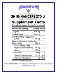 Healthy N Fit- GH Enhancers 270 Caps – GH, IGF1, NO2: Recovery, Rest, Repeat