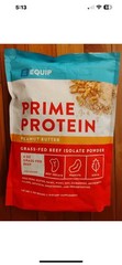 OPEN! Equip Prime Protein Peanut Butter Grass-Fed Beef Isolate 30 Serving,8/26