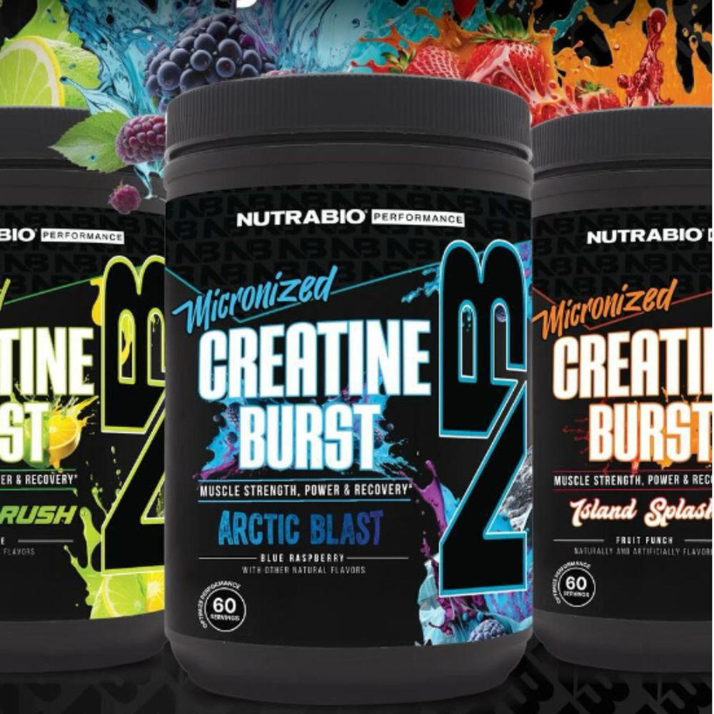 NUTRABIO CREATINE BURST Micronized Monohydrate Muscle Strength Power 60 Servings