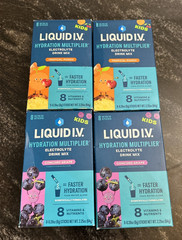 4 Pk- LIQUID IV Concord Grape Tropical Punch Kids Hydration Mix 11/26+