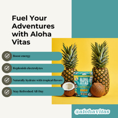 Aloha Vitas- Electrolyte Enhancer – Hawaiian Hydration Powder -Made in Hawaii