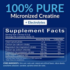 BodyTech Creatine HCl + Electrolytes 75 Servings (Pack of 1), No Color