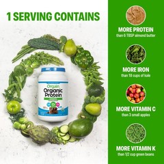 Orgain Organic Vegan Protein Powder Greens Creamy Chocolate Fudge – 21G Plant