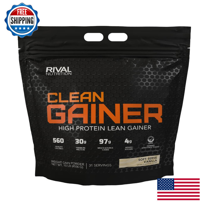Rival Nutrition Clean Gainer Soft Serve Vanilla 10 Lb I High Protein Lean