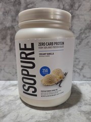 Isopure Zero Carb 25g Protein Powder Whey Creamy Vanilla 16.4 OZ 1/2028