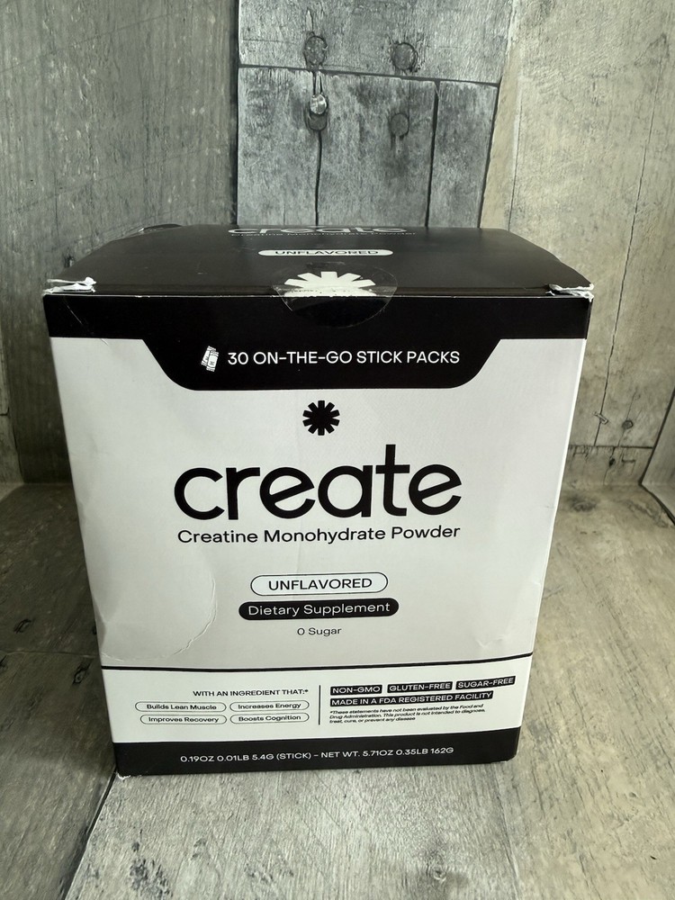 Create Single Serve Creatine Monohydrate Powder 30 Stick Packs.EXP 8/27 FREESHIP