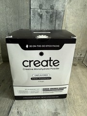Create Single Serve Creatine Monohydrate Powder 30 Stick Packs.EXP 8/27 FREESHIP