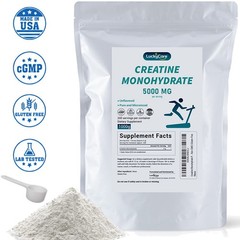 Pure Creatine Monohydrate 2.2lbs – Powder Micronized 200 Servings 5g Per Serving