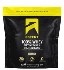Ascent 100% Whey Protein Vanilla Bean 4.25 Lbs Native Whey Protein