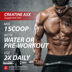 CREATINE A5X Muscle-Strength-Performance-Recovery – Unflavored (50 Servings)
