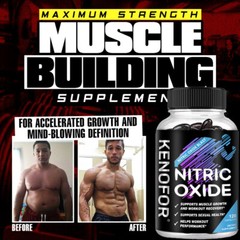 Nitric Oxide L-Arginine Pre Workout+Testosterone Booster,Men’s,Test 120Capsules