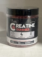 2x Mosea Elements Creatine Gummies 120 Count Sour Watermelon Flavor Exp 6/27