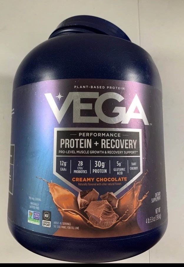 Vega Protein + Recovery, Chocolate , Dairy & Gluten Free, Probiotics, 4lb