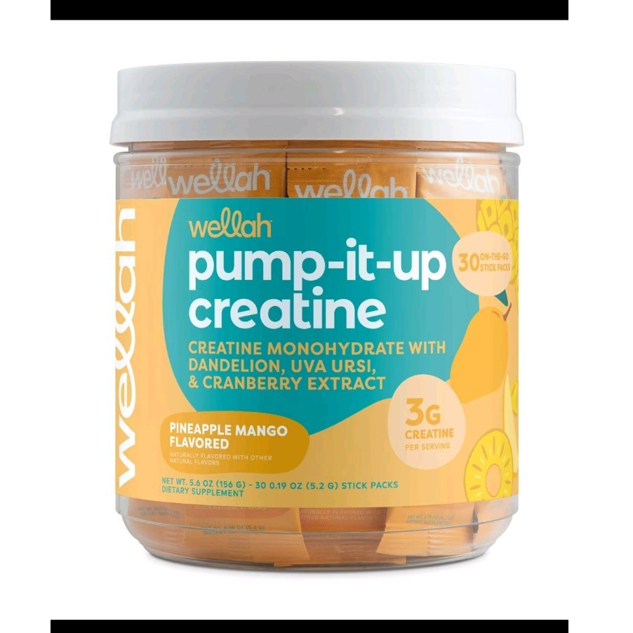 Wellah Pump-It-Up Creatine Pineapple Mango Stick Pack 3g 30 Servings