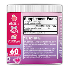Angry Supplements Better Booty 100% Creatine Monohydrate for Women, 60 Serv 300G