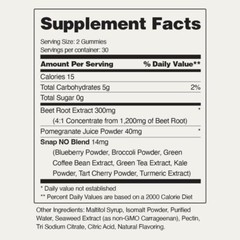 Natural Energy Organic Gummy Beet Root Cherry Chews Nitric Oxide Superfood 60ct