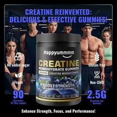 Creatine Monohydrate Gummies, NSF Certified, 5g Dose for Men & Women to Suppo…