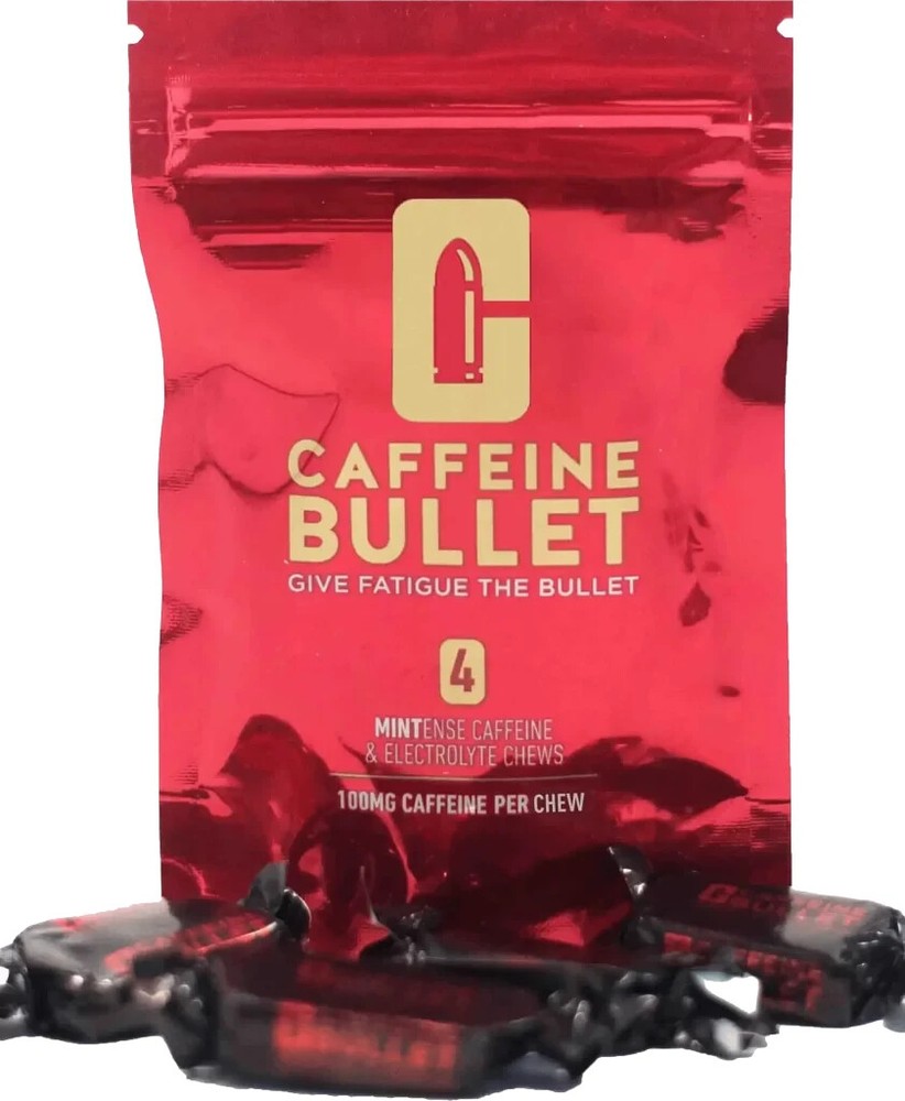 Energy Gel Upgrade – Mint Caffeine Bullets -100mg Caffeine Gummies (4 Pack)