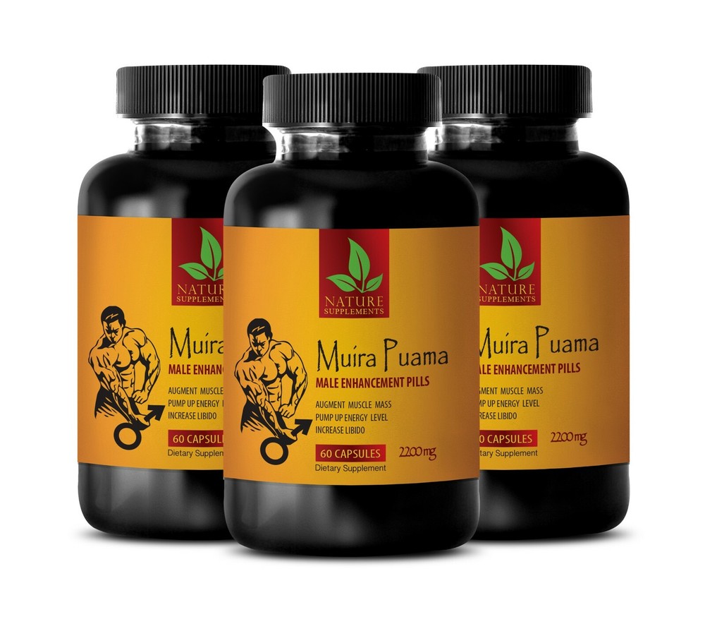 erectile pills – MUIRA PUAMA 2200mg – energy workout – 3 Bottles 180 Capsules