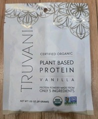 Truvani Plant Based Vanilla Protein Powder Organic 1.02 oz 29 gram Exp 1/27 New