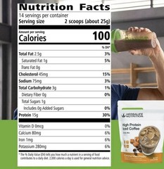 Herbalife Nutrition High Protein Caramel Macchiato Drink Mix 12 oz Low Fat