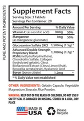 reduce stiffness – GLUCOSAMINE & MSM 3200mg – reduce oxidative stress 2B