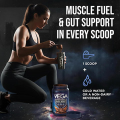 Vega Protein + Recovery, Chocolate – 30G Vegan Protein, Dairy & Gluten Free, Pro