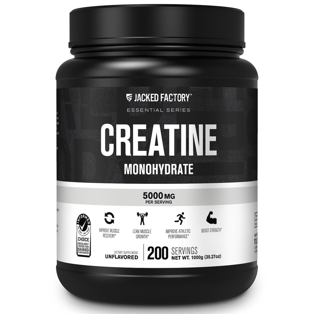 Jacked Factory Creatine Monohydrate Powder 200 Servings (Pack of 1), Jf-01