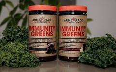 Arms☆Race IMMUNITY GREENS 9oz Size ( 30 Serving ) Lemon Rush 🍋 BEST BY 05/26