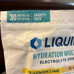 Liquid IV Hydration Multiplier Sugar-Free Lemon Lime White Peach 30 Sticks
