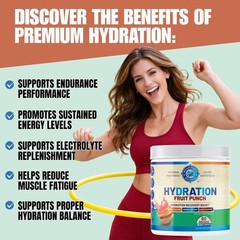 Hydration Electrolyte Powder Supplement. USA Made.