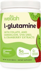 Wellah L-Glutamine Strawberry Kiwi Powder (50 Servings) – 5g L-Glutamine