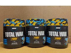 3 Pack REDCON1 TOTAL WAR PUMP Blue Lemonade Stim Free PreWorkout 30 Srv 2027 EXP