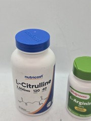Nutricost L-Citrulline 2500mg & L-Arginine 1000Mg