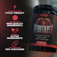 Rebirth PCT Supplement for Men, Most Stacked & Complete Post Cycle Therapy Fo…