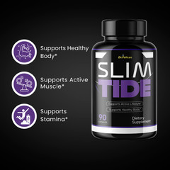 Slim Tide- Bodybuilding & Men’s Health Support- 4 Bottles- 360 Capsules