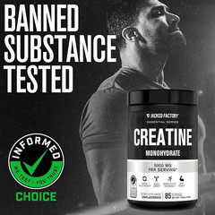 Jacked Factory Creatine Monohydrate Powder 425g – 5g Daily Creatine Supplement f