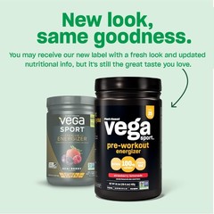 Vega Sport Pre-Workout Energizer Berry, Plant Based Pre Workout Powder