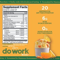Perk Do Work BCAAs + Hydration Electrolytes Powder Tropical Vanilla Créme Flavor