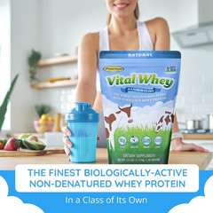 Grass-Fed Whey Protein Powder for Immune Vitality, Natural Cocoa 600G (30 Servin
