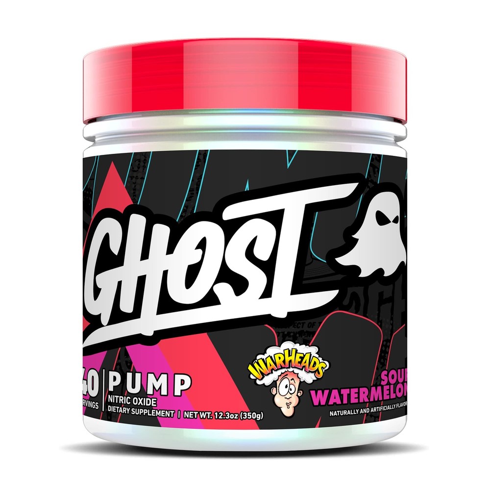 GHOST Pump Nitric Oxide Powder, Warheads Sour 15 Ounce (Pack of 1), White