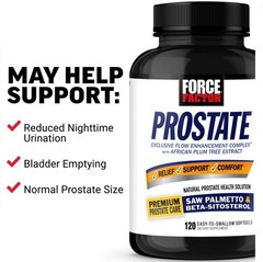 Force Factor Prostate Support Bladder Flow – Saw Palmetto Beta-Sitosterol 120ct