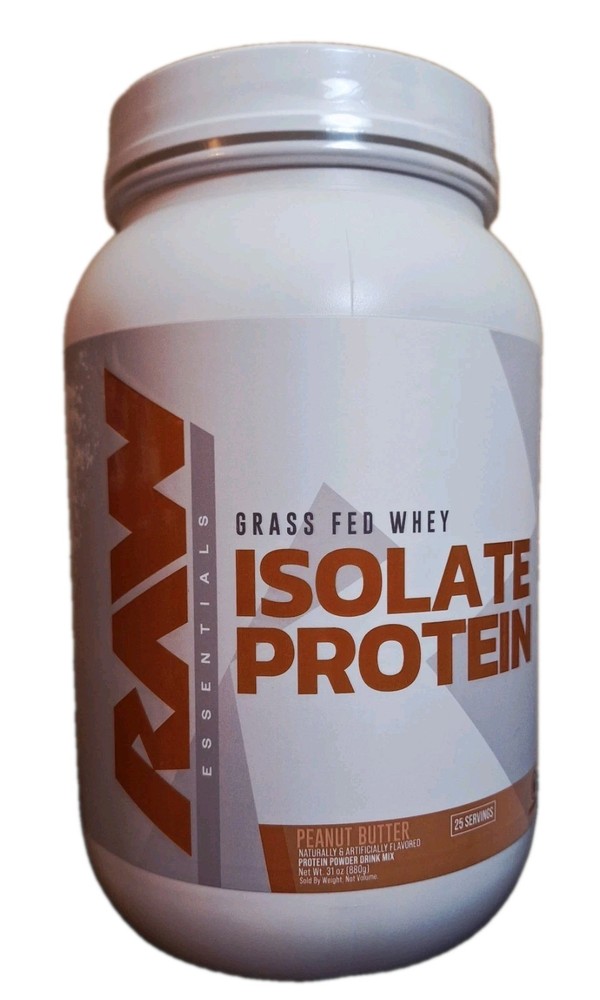 RAW Grass-fed Whey Isolate, Peanut Butter 🥜 25g Protein, 25 Servings, 07/2027✨