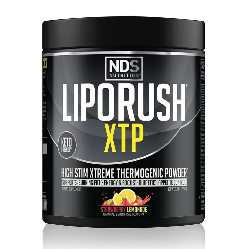 NDS Liporush XTP Thermogenic Powder STRAWBERRY LEMONADE Fat Burn Cut XT Cardio